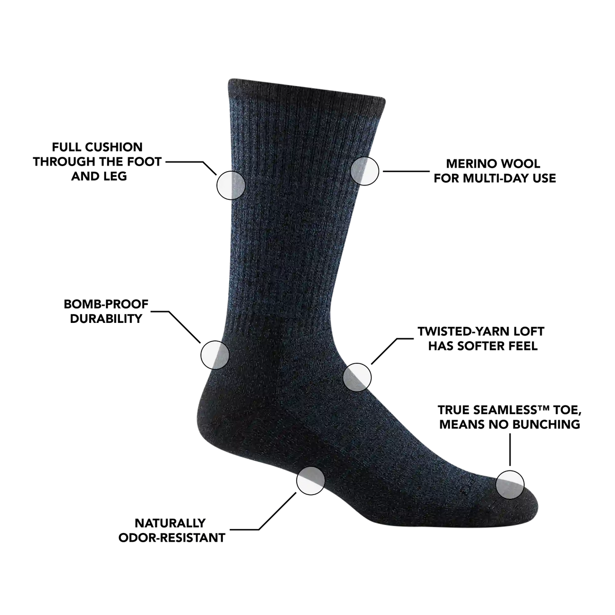 Men's Nomad Boot  Midweight Hiking Sock