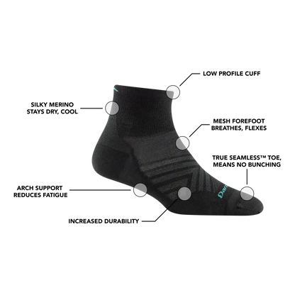 Women's Run Quarter Ultra-Lightweight Running Socks
