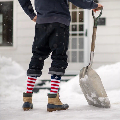 Men's Captain Stripe Over-the-Calf Midweight Ski & Snowboard Socks