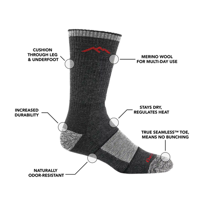 Men's Hiker Boot Full Cushion Midweight Hiking Socks