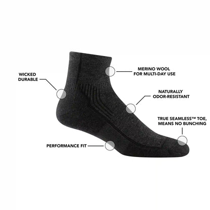 Men's Hiker Quarter Midweight Hiking Socks