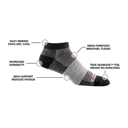 Men's 1437 No Show Lightweight Running Socks
