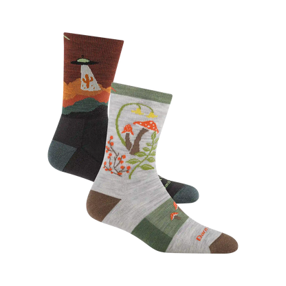 Men's and Women's Lightweight Micro Crew Hiking 2-Pack